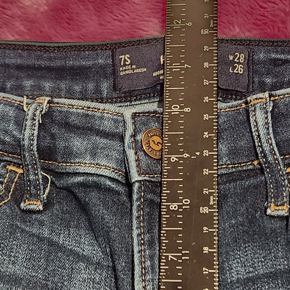 Hollister 7S Womens High‎ Rise Super Skinny Jeans Dark Wash Stretch W28 L26 - Picture 8 of 11
